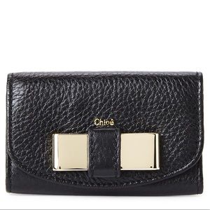 CHLOÉ Black Lily Bow Key Holder - NIB